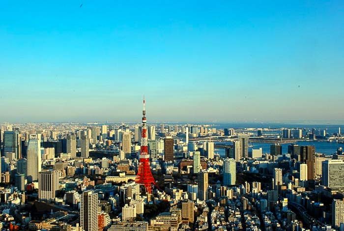 Tokyo dall'alto e la Tokyo Tower