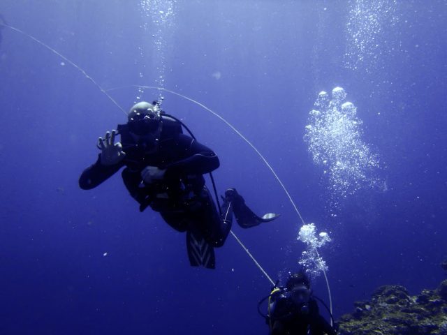 Io durante un'immersione 